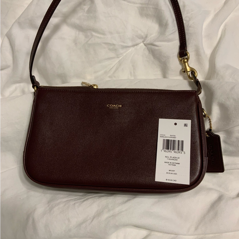 Coach Plaza bag, in black currant